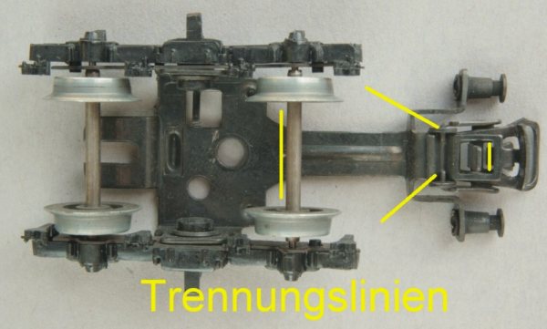gebohrte Löcher in der Pufferbohle